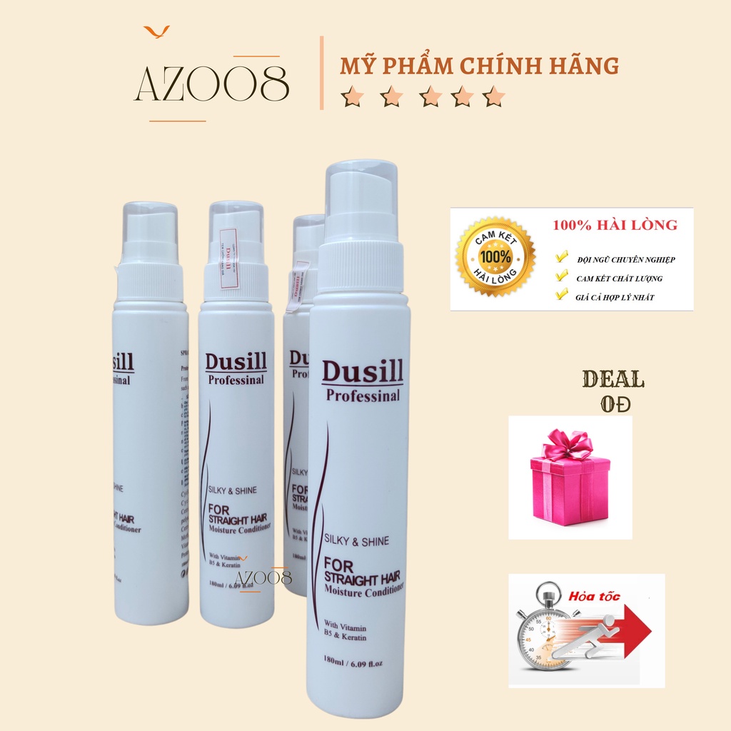 Xịt dưỡng Vitamin Dusill Xịt dưỡng tóc chăm sóc tóc hư tổn hương nước hoa 180ml Az008 tặng mặt nạ tế bào gốc