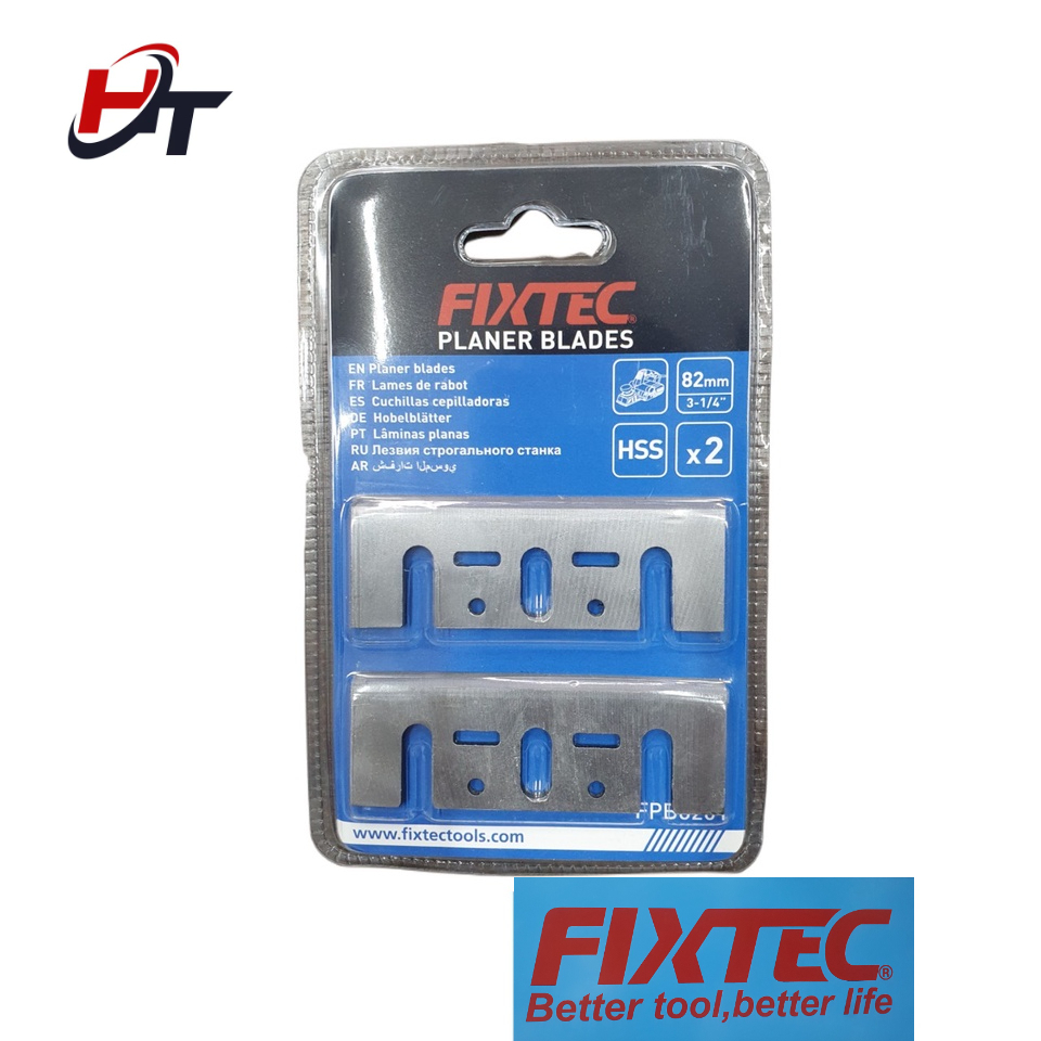 Lưỡi Bào Gỗ FIXTEC FPB8201 Bộ 2 Lưỡi Công Ty chất liệu thép gió HSS cực sắc