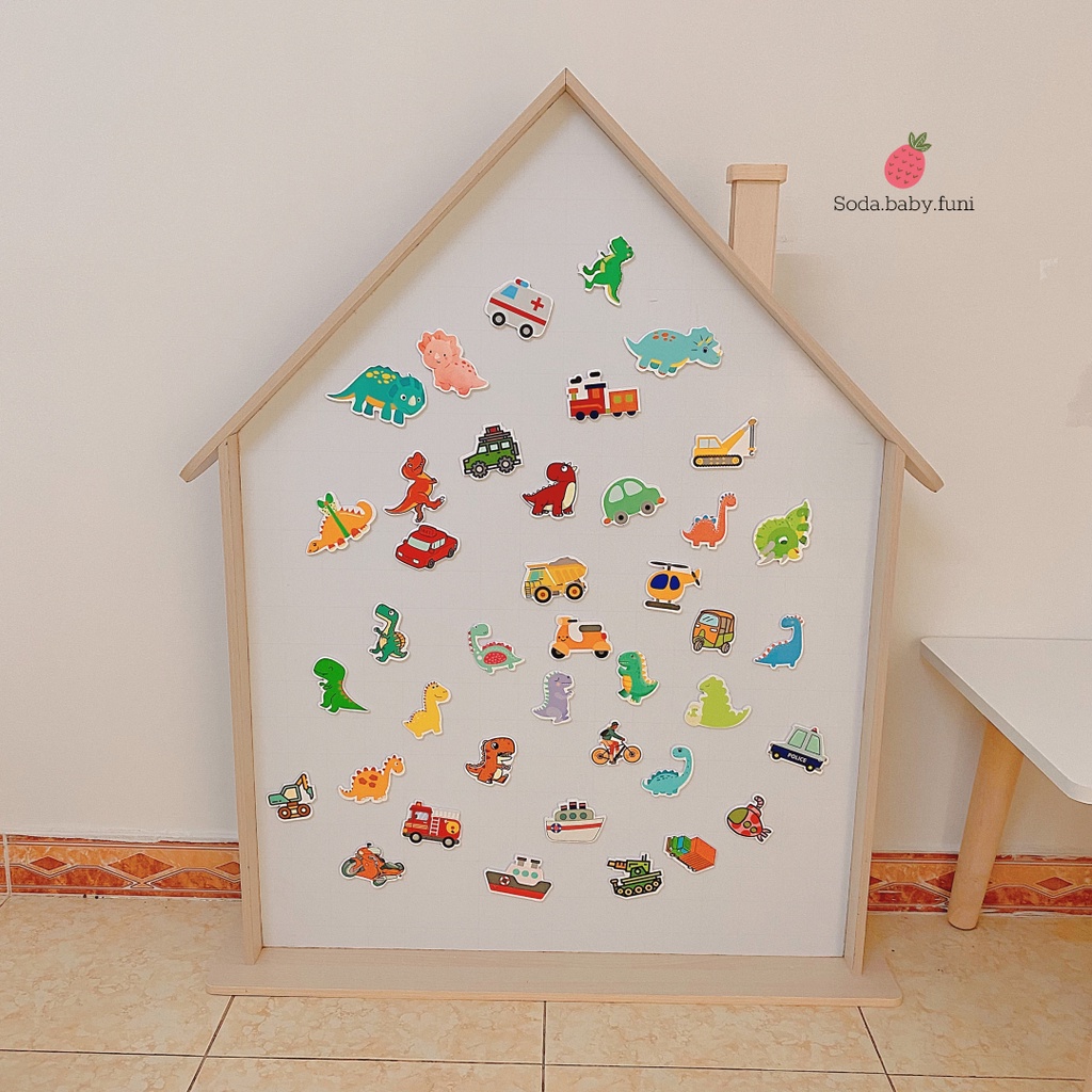80x110cm Bảng vẽ từ tính, bảng từ cho con học vẽ - viết, đếm số, bảng viết phấn, nam châm, sticker bảng từ