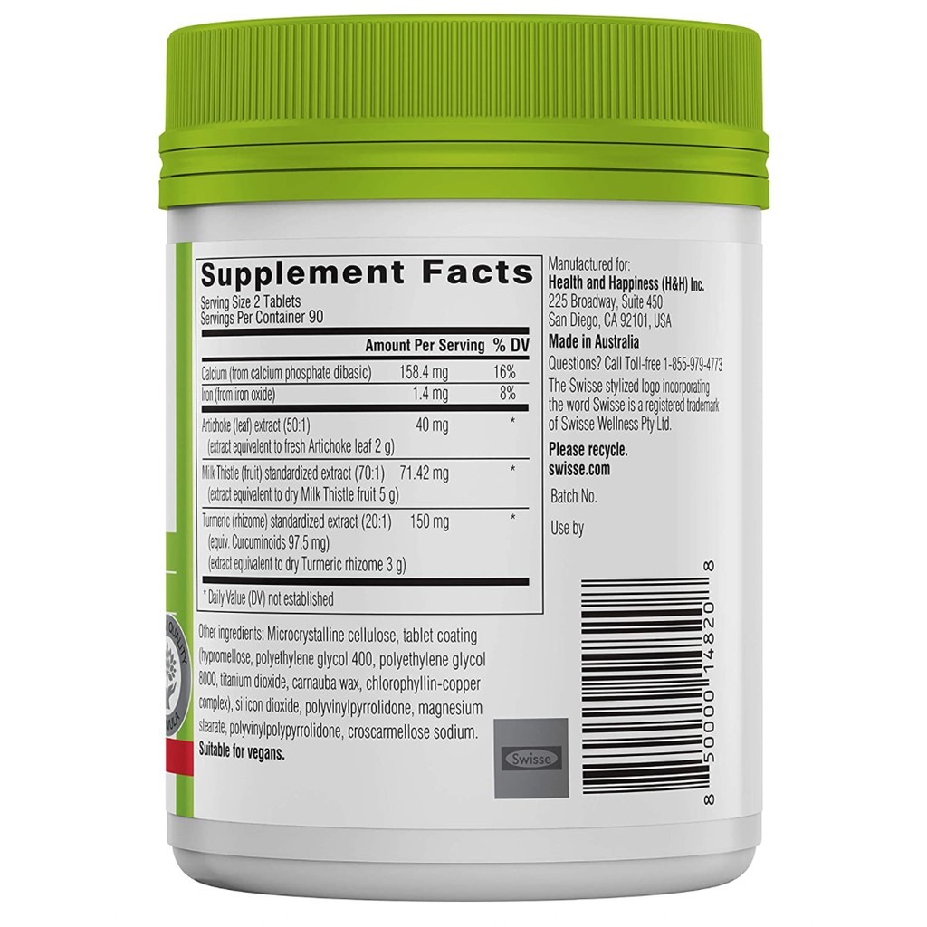 SWISSE LIVER DETOX BỔ GAN ÚC 60-120 VIÊN | Thế Giới Skin Care