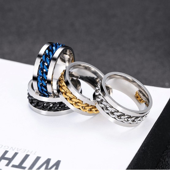 Nhẫn Xích Xoay Titan Khui Bia Cá Tính Dành Cho Cả Nam Và Nữ - Đẹp Mắt, Siêu Cứng, Êm Tay