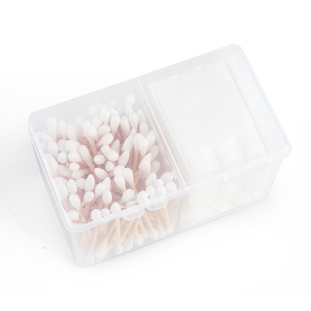 (Hàng Mới Về) Hộp Nhựa Trong Suốt Đựng Tăm Bông / Bông Tẩy Trang Đa Năng Tiện Dụng | BigBuy360 - bigbuy360.vn