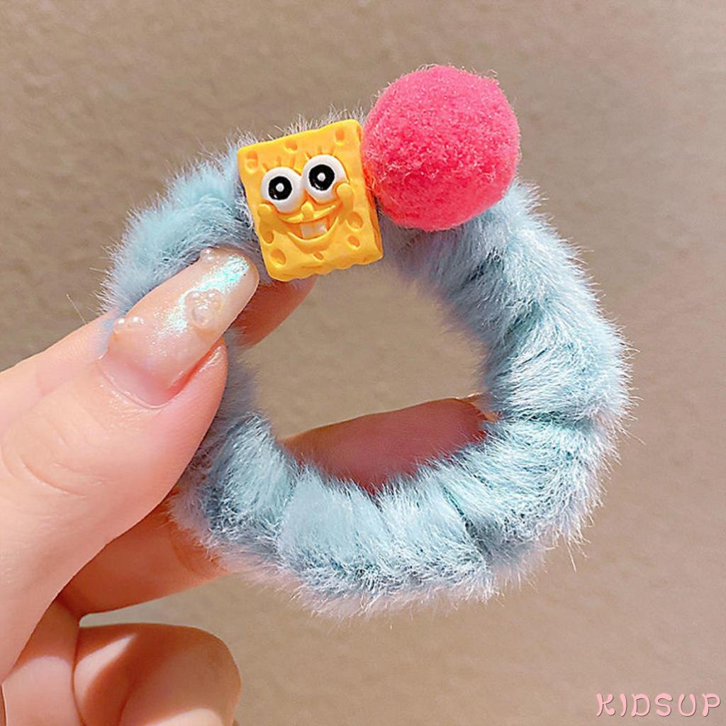 Dây buộc tóc co giãn họa tiết hoạt hình dễ thương cho bé