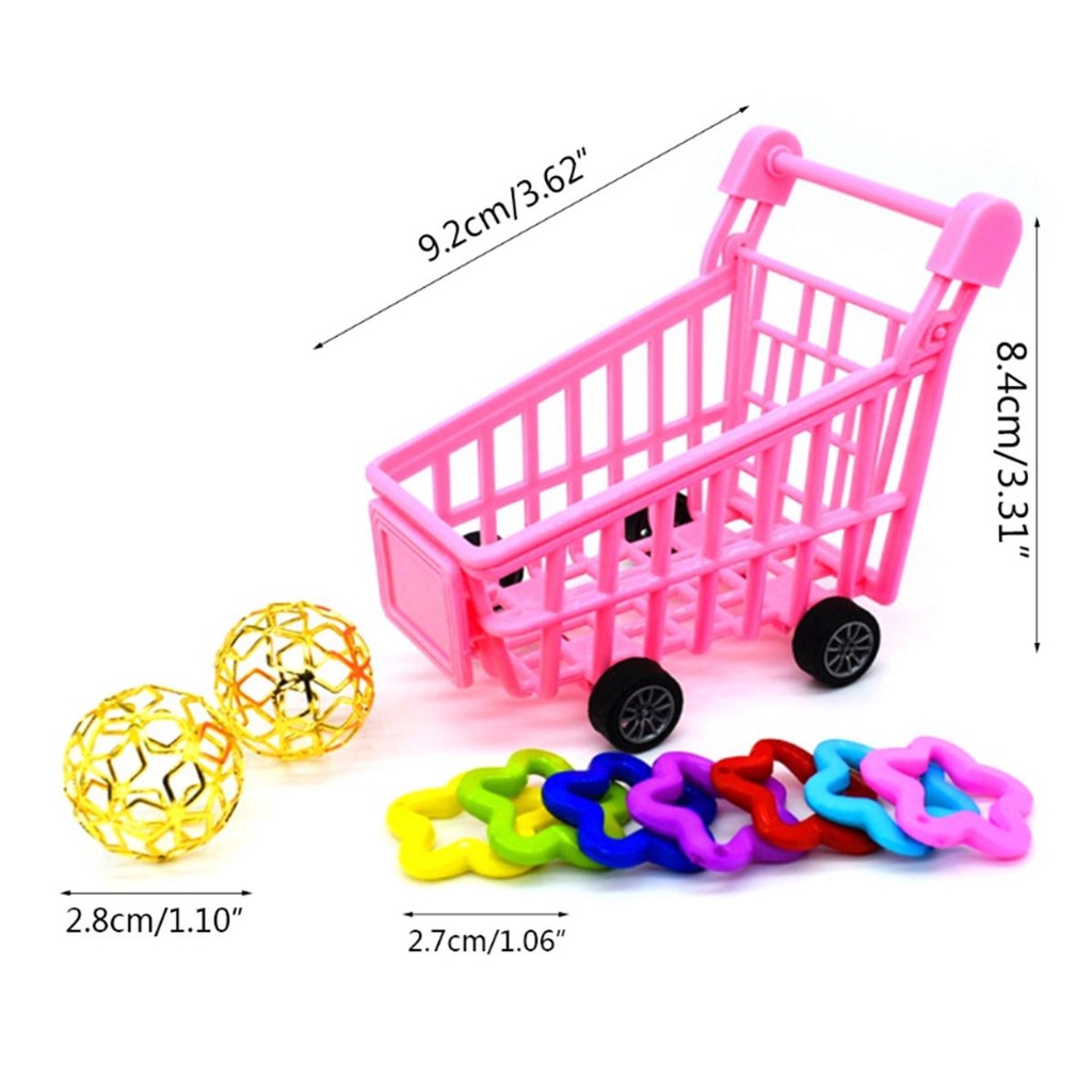 Bộ Đồ Chơi Bóng Nhai Bằng Nhựa Vui Nhộn Cho Chim Cảnh