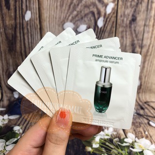 (date 2024) 10 GÓI DÙNG THỬ TINH CHẤT SIÊU CÔ ĐẶC PRIME ADVANCER AMPOULE SERUM - TINH CHẤT VÀNG OHUI XANH MỚI