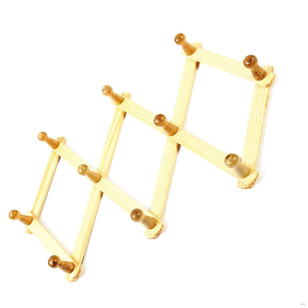 Móc gỗ treo đồ đa năng tiện dụng gắn tường
