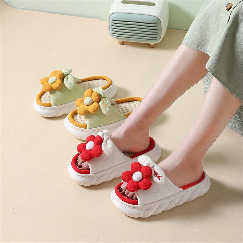 LANSEL Dép Đi Trong Nhà Đế Dày Chống Trượt Họa Tiết Hoa Dễ Thương