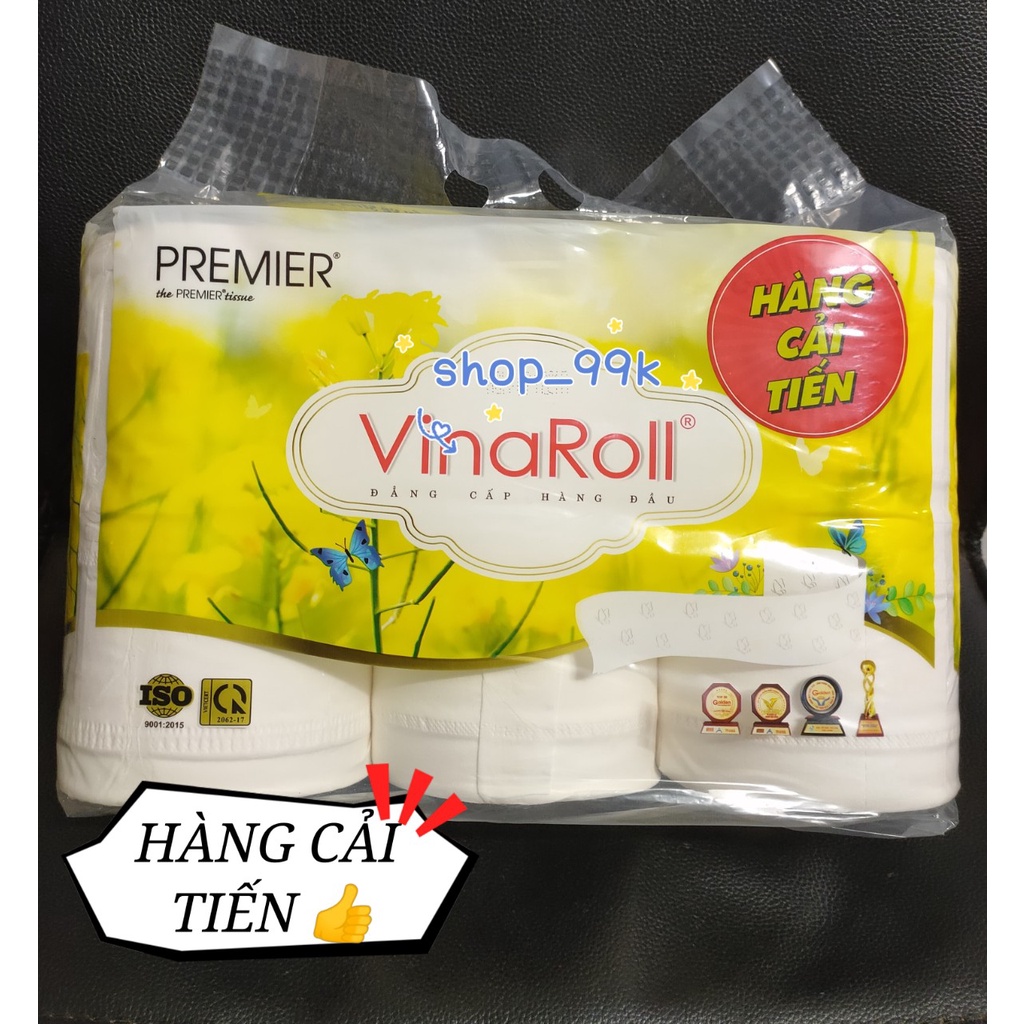 Giấy vệ sinh VinaRoll 6 cuộn không lõi 3 lớp Toilet paper