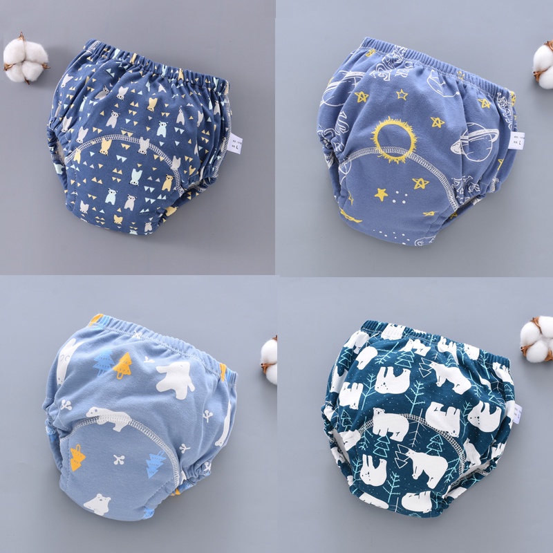 Tã Quần Cotton 6 Lớp Chống Nước Tái Sử Dụng Cho Bé