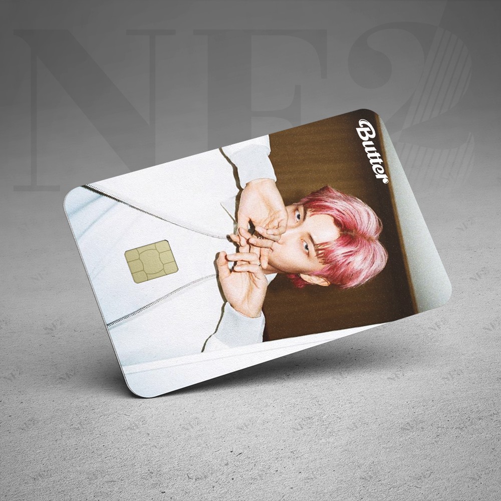 ALBUM BUTTER BTS'S- Decal Sticker Thẻ ATM (Thẻ Chung Cư, Thẻ Xe, Credit, Debit Cards) Miếng Dán Trang Trí NF2 Cards