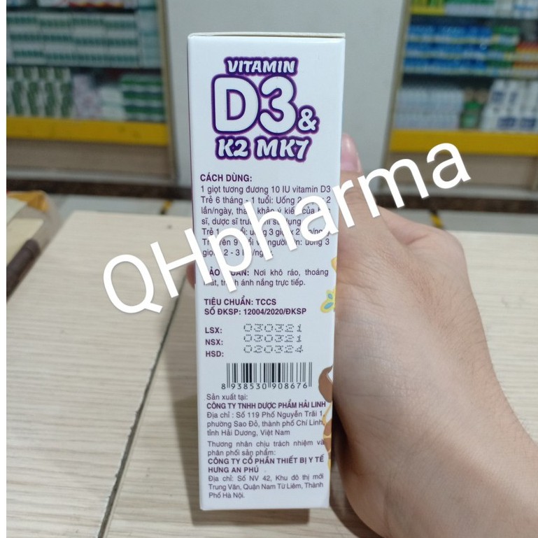 VITAMIN D3 K2 MK7 giúp bổ sung d3 tăng hấp thụ canxi cho trẻ nhỏ