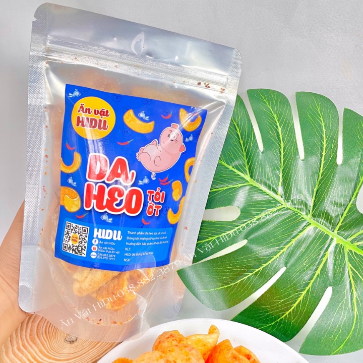 Da heo chiên giòn cháy tỏi HiDu 80gr