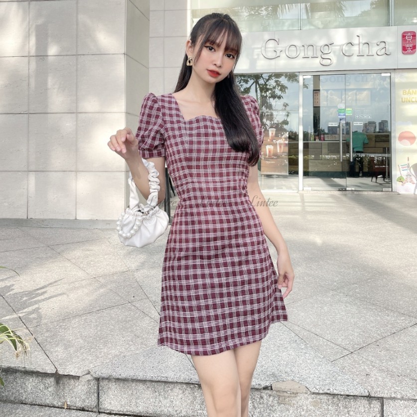 Đầm Caro Form Đẹp, Váy Xinh Caro Tôn Dáng Thời Trang Nữ Lintee | BigBuy360 - bigbuy360.vn