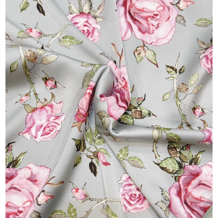 BÁN SỈ BỘ LỤA HOA XANH QUẦN SOOC CHO NỮ - Tag ZRF một màu