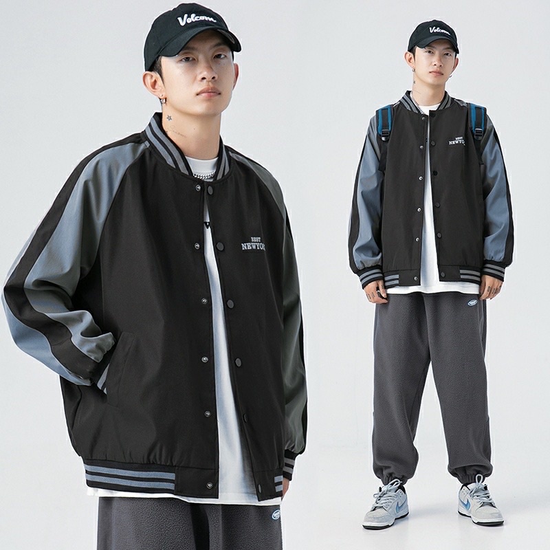 Áo khoác bomber nam nữ- Áo bomber unisex bóng chày 2 lớp chất kaki dày dặn phong cách Ulzzang