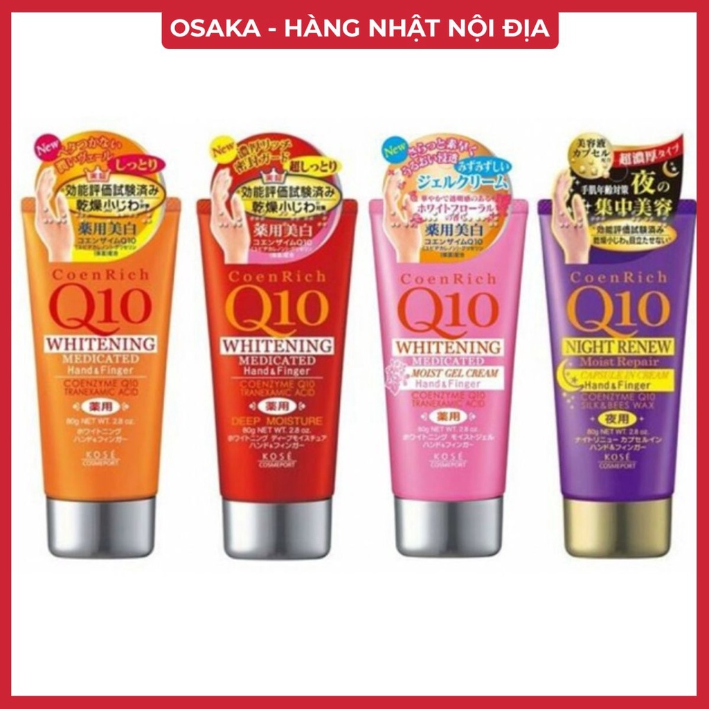 ⚠️FREESHIP⚠️ Kem Dưỡng Da Tay Q10 Kose Hand Cream Mềm Mịn Chống Lão Hóa 80gr, Hàng Nhật Nội Địa