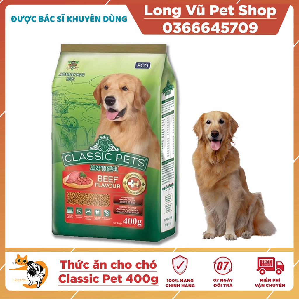 Thức Ăn Cho Chó Lớn Trên 1 Tuổi Classic Adult Vị Thịt Bò 400g
