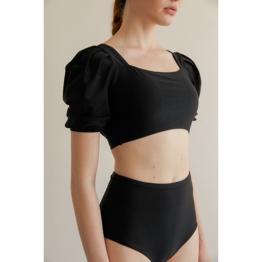 Bikini đồ bơi nữ 2 mảnh cạp cao phối tay bồng