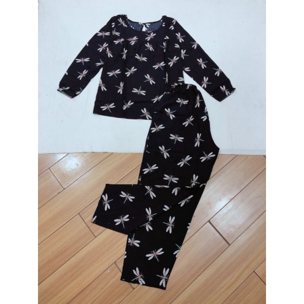 Bộ tole lanh nữ tay dài quần dài, tole 2 da loại 1