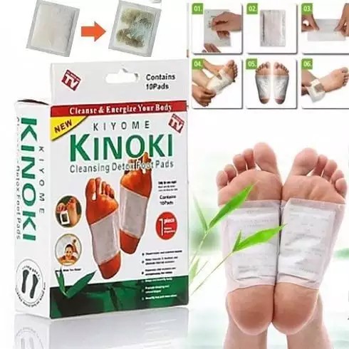 Kinoki NHẬT BẢN 100% - BỘ 100 Miếng dán chân - giải độc gan - nội tiết tố - dán ở gan bàn chân có thể hút hết chất độc