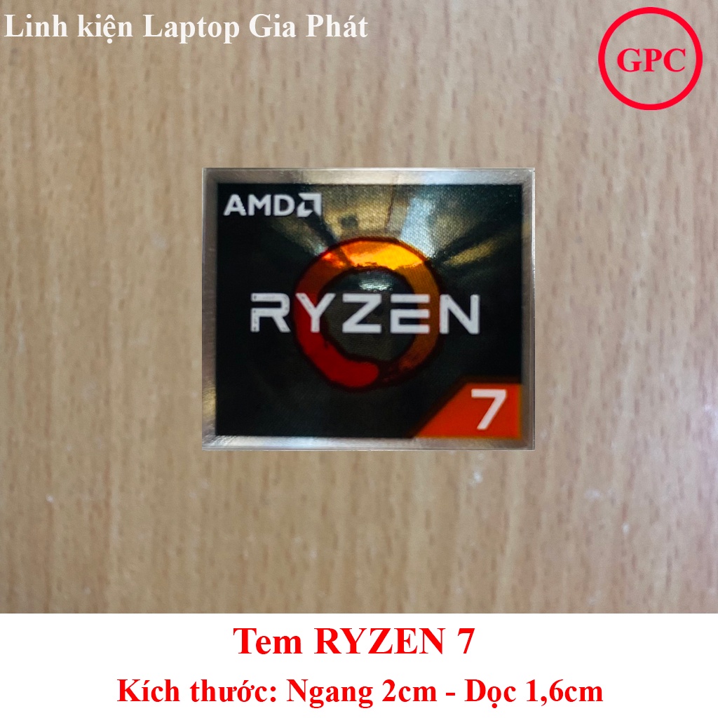 ⚡ Tem AMD RYZEN 3/ 5/7 Tem dán trang trí máy tính, Laptop