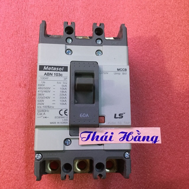 Attomat Metasol ABN 103 C -3 pha MCCB-LS 60 A