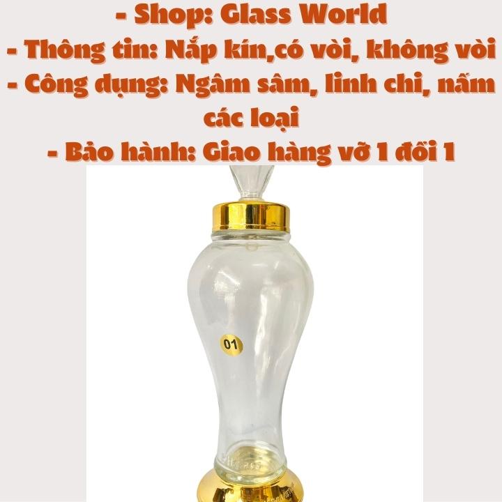Bình thủy tinh 🐯 1-2-3-4-5-6L-7.5L 🐯 sâm Phú Hoà có vòi không vòi ngâm sâm nấm linh chi -