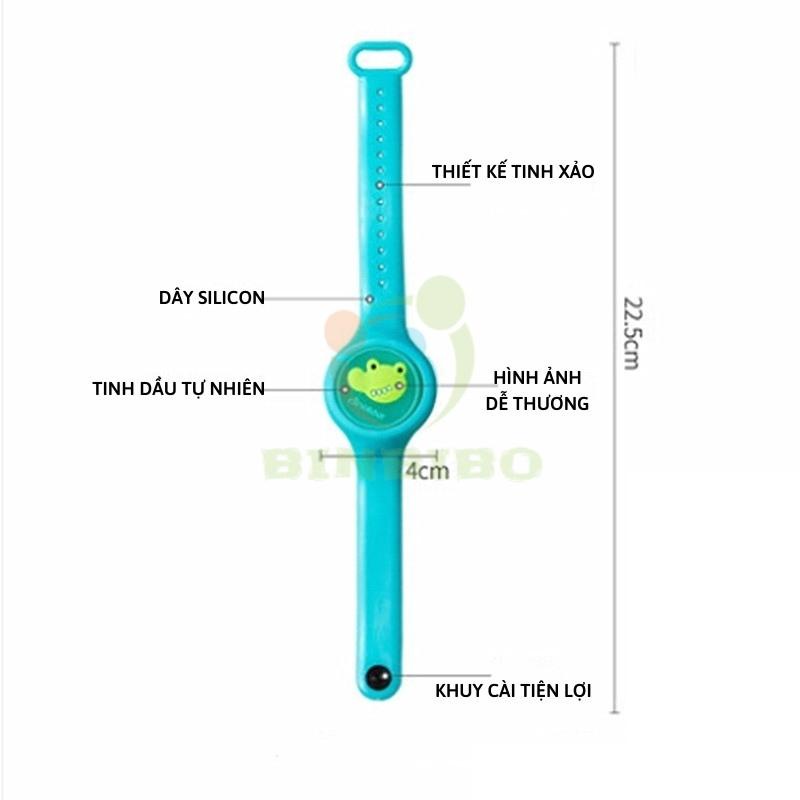 Đồng hồ đuổi muỗi cho bé phát sáng tinh dầu tự nhiên