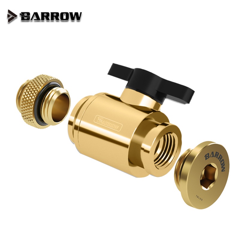 Bộ công tắc van nước Barrow Công tắc + Phích cắm + Đầu nối nam sang nam Đầu nối bộ làm mát nước chủ đề G1 / 4 bên trong TLQFS-V1