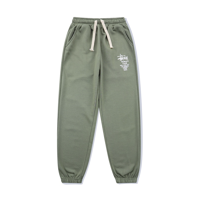 Quần thể thao Stussy ống rộng lưng thun phong cách hip hop cổ điển thời trang dành cho nam nữ 2023