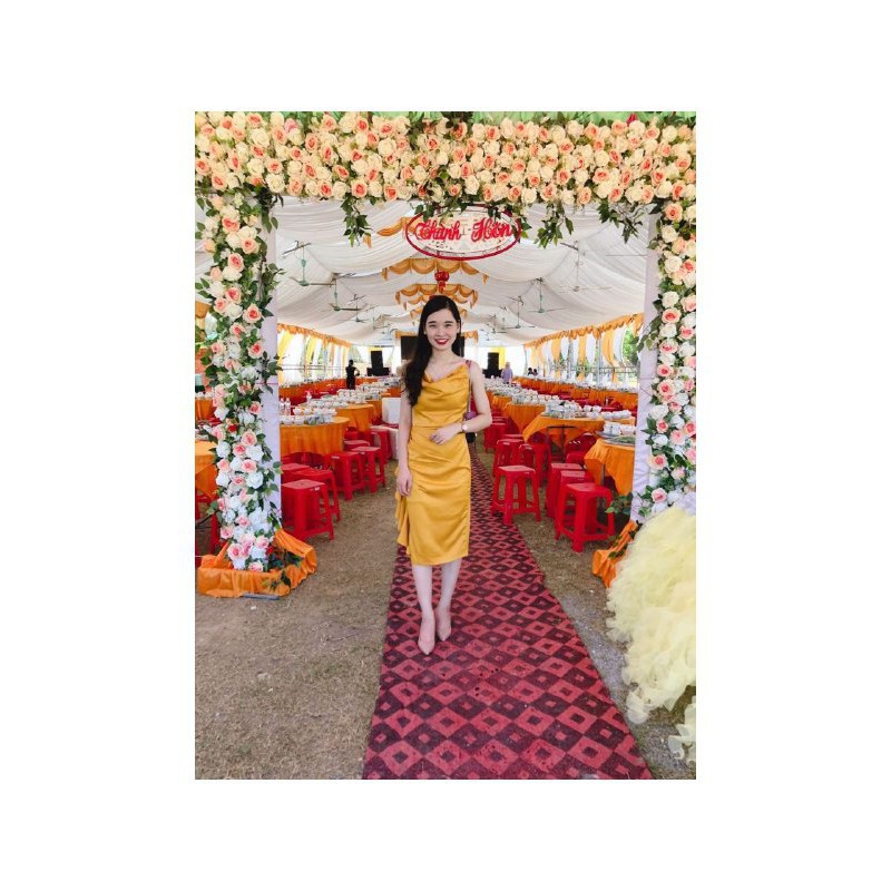 [ xả kho ] MiD Đầm hai dây dự tiệc V1143 Mie Design kèm ảnh thật