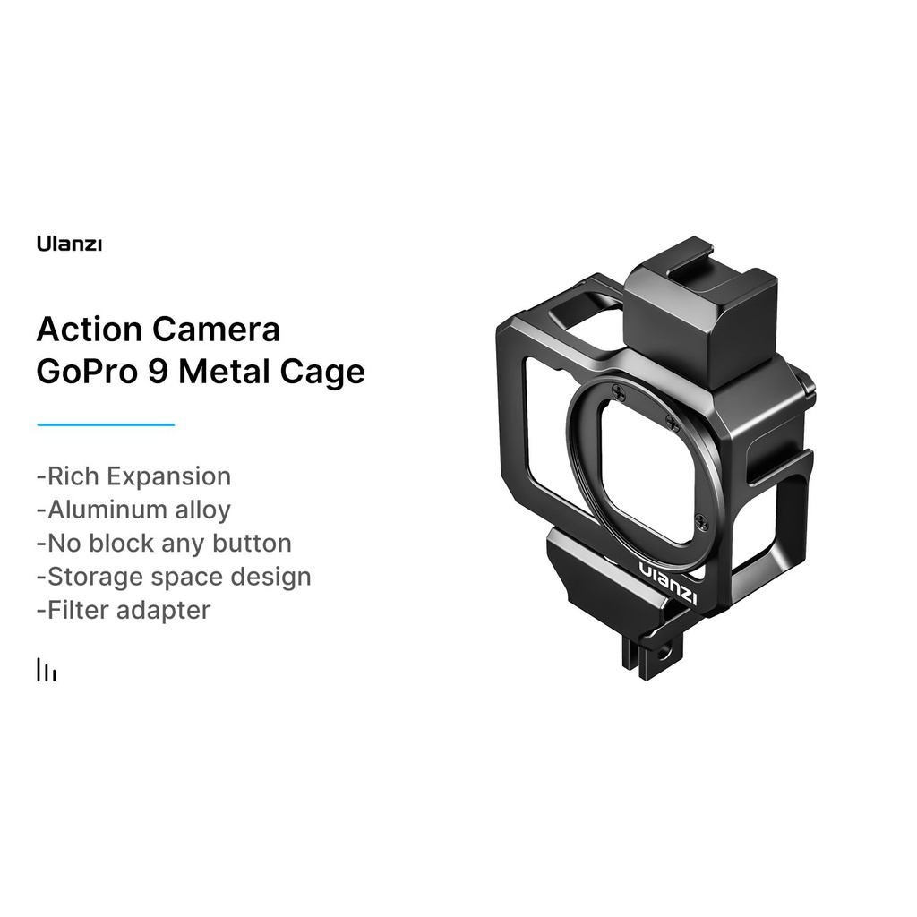 ULANZI G9-5 - HÀNG CHÍNH HÃNG - Khung kim loại dành cho GoPro 9/10