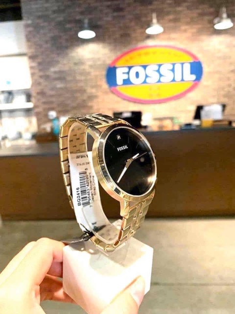 Đồng Hồ Fossil Nam BQ2416 Lux Luther Three-Hand Gold-Tone Stainless Steel Men’s Watch