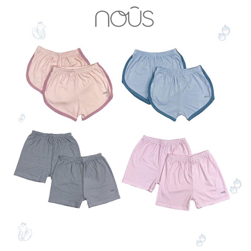 Set 2 Quần Cộc NOUS Petit Cho Bé Trai Bé Gái (Từ 3-6 Tháng Đến 12-18 Tháng)
