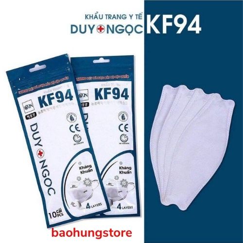 Khẩu trang y tế 4D KF94 Duy Ngọc hàng chính hãng 1 túi 10 chiếc