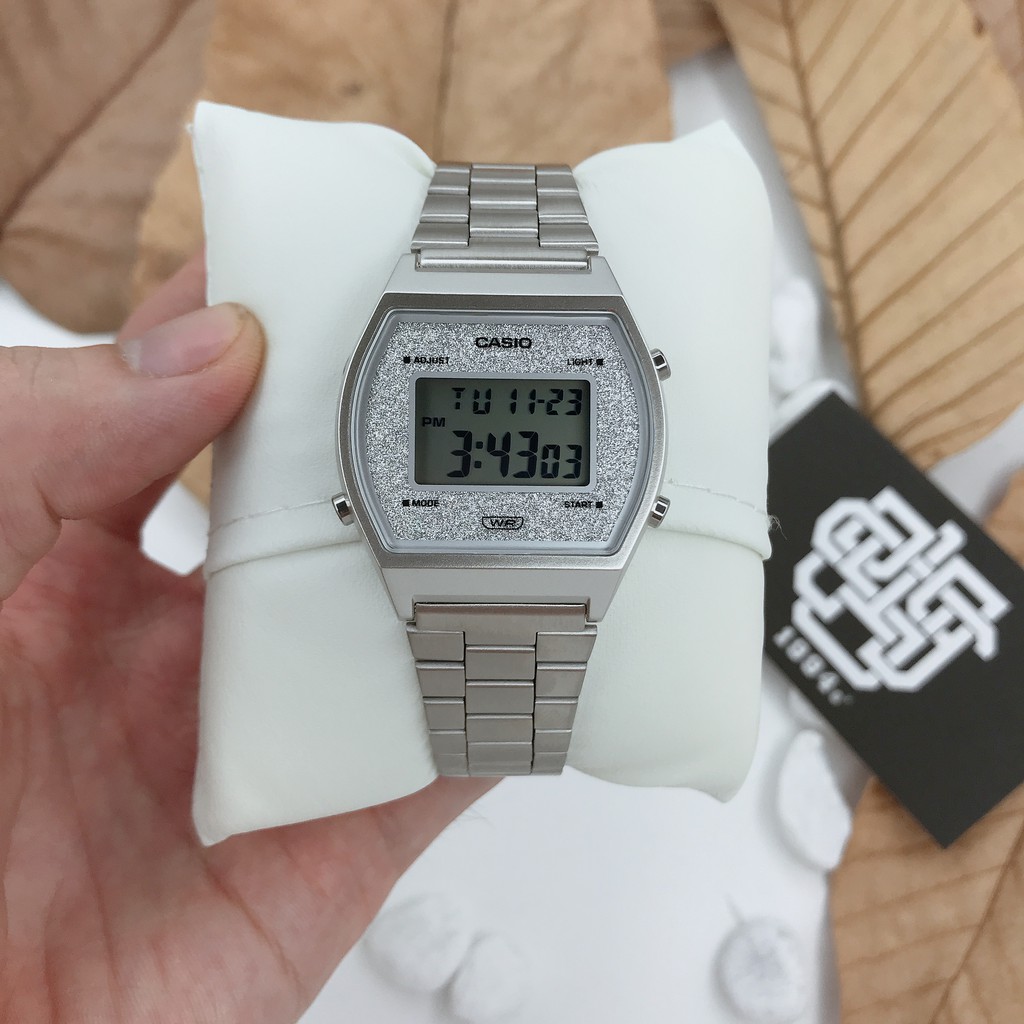 Đồng hồ nữ Casio B640 / B640WDG-7 dây thép chính hãng, chống nước 50m
