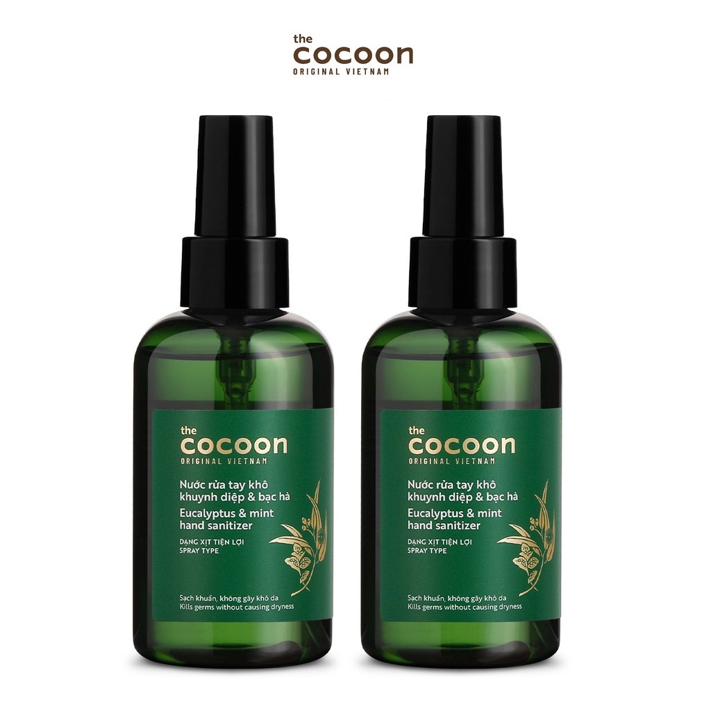 Nước rửa tay khô khuynh diệp và bạc hà Cocoon 140ml