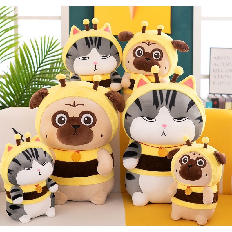 Gấu Bông Chó Mèo Hoàng Thượng Áo Ong