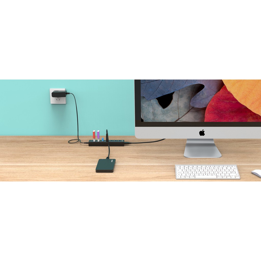 Bộ chia USB 3.0 7 cổng ORICO H7013-U3-AD – Hàng Phân Phối Chính Hãng