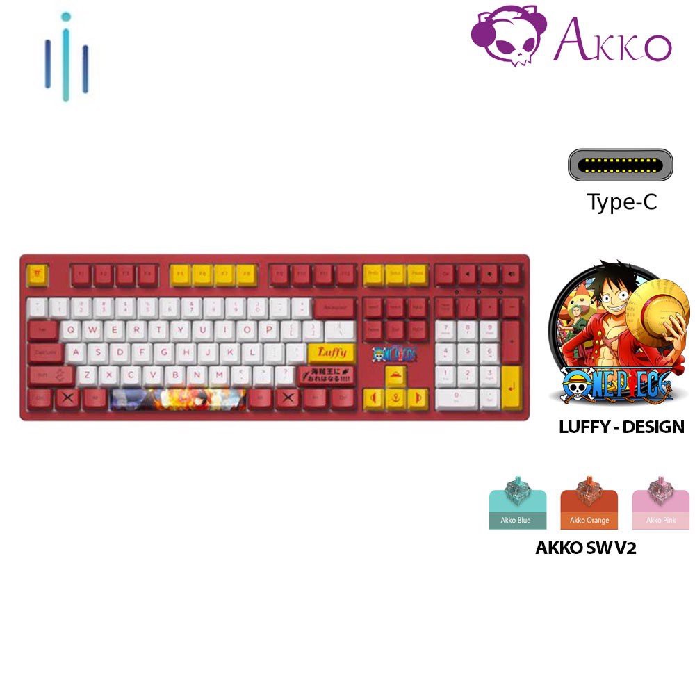 Bàn phím cơ AKKO 3108 v2 One Piece – Luffy (Akko switch v2)