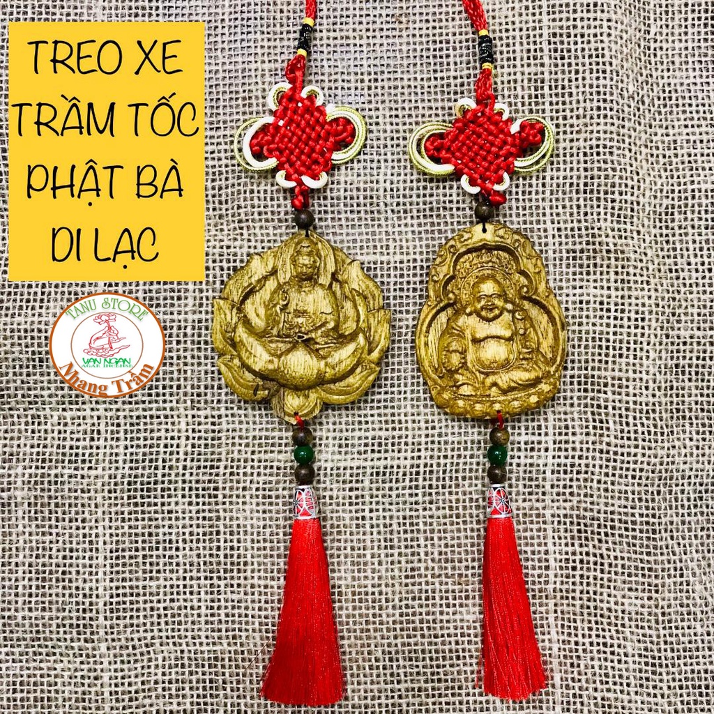 MẶT DÂY TREO XE Ô TÔ BẰNG TRẦM SÁNH, TRẦM TỐC- MANG LẠI BÌNH AN MAY MẮN- TANUSTORE