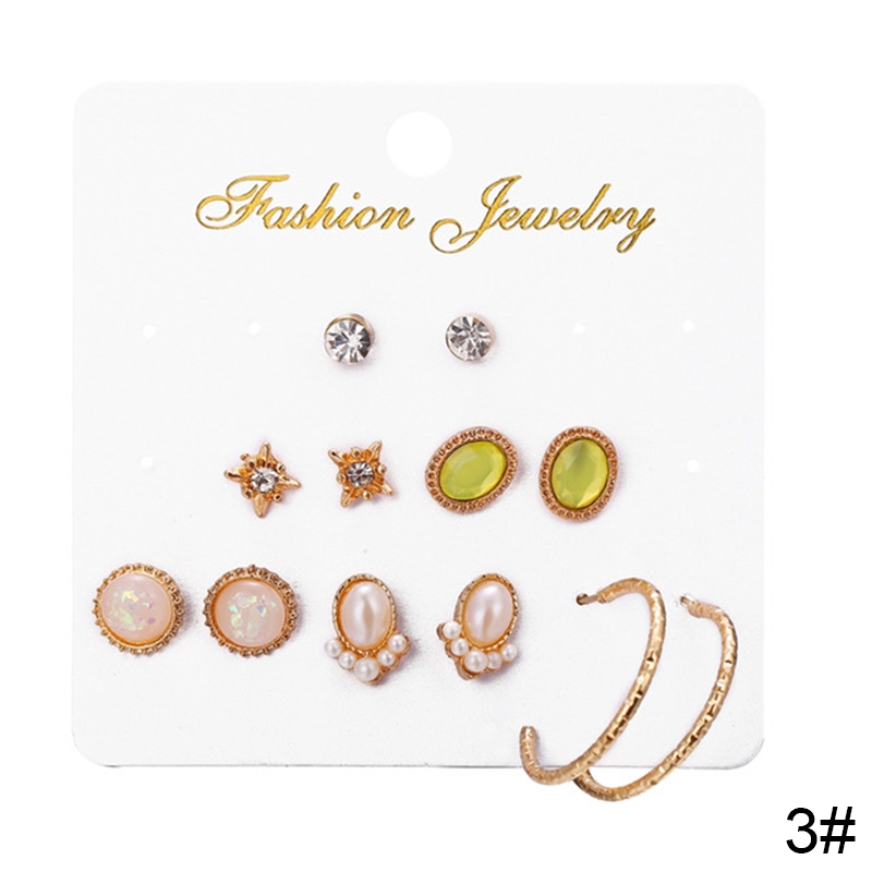 Bộ khuyên tai AY đính ngọc trai giả thiết kế đơn giản thời trang dành cho nữ