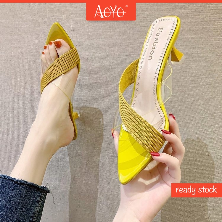 Dép Cao Gót 6cm Phong Cách Hàn Quốc Thời Trang Mùa Hè Cho Nữ 01024