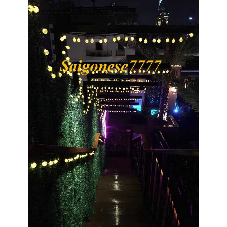 Dây Đèn Xài Điện Dài 10 Mét 52 Bóng Đèn Tròn Cherry Ball Đổi Màu Chớp Nháy Decoration String Led light