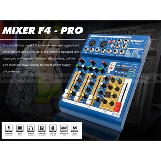Bàn trộn Mixer Yamaha F4 Pro - Tích hợp vang số 16 chế độ vang - Tích hợp soundcard livestream thumbnail