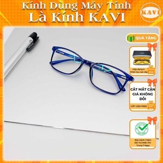 Kính chặn ánh sáng xanh - Kính 0 độ bảo vệ mắt Kavi KV031, Gọng kính nhựa dẻo TR90 Mắt kính chống ánh sáng xanh Hàn Quốc