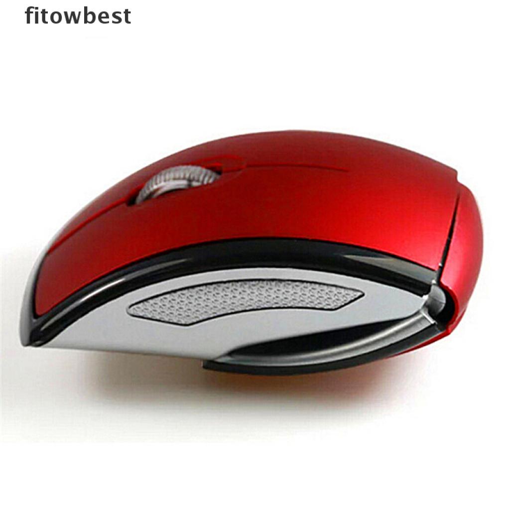 Fbvn Optical 2.4G Foldable Wireless Mouse Cordless Mice USB Folding Mouse Receiver Jelly