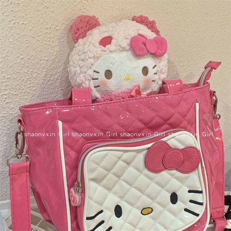 Túi Đeo Chéo Hình Mèo Kitty Hoạt Hình Đáng Yêu Thời Trang Mới Dễ Phối Đồ