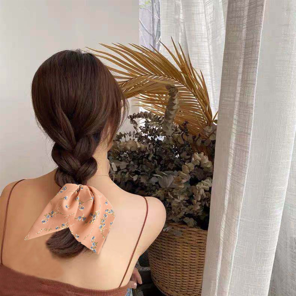 Dây Buộc Tóc In Hoa Kiểu Vintage Thời Trang Cho Nữ