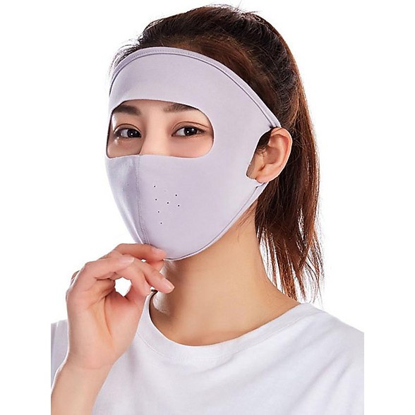 Khẩu trang ninja 2 lớp vải cotton thông hơi che kín mặt chống tia UV nam , nữ